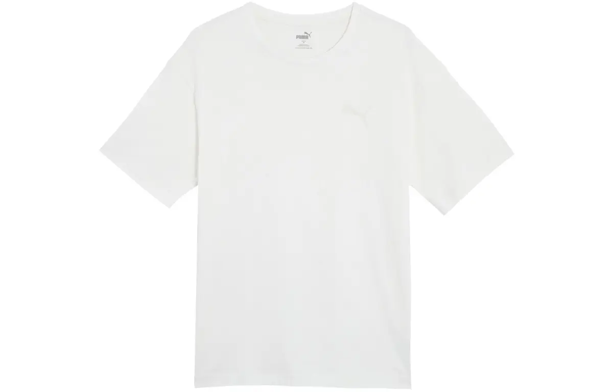 PUMA T-Shirts Unisex White Crew Neck Moderate