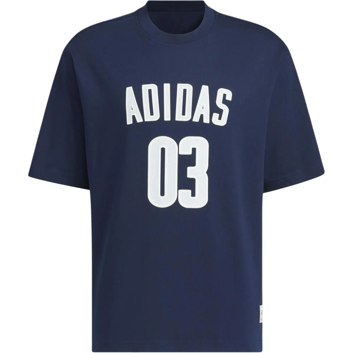 Adidas T-Shirts Men's Navy Crew Neck Moderate