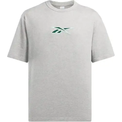 Reebok Drop Shoulder Sleeve T Shirt Unisex Medium Gray Heather
