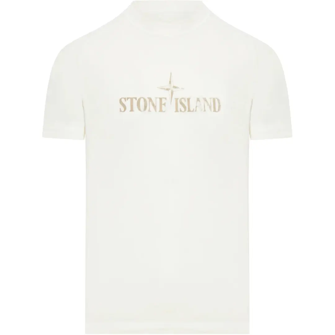 STONE ISLAND Logo Printed Crewneck T Shirt
