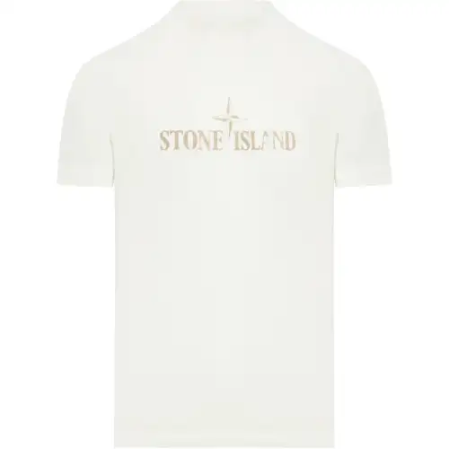 STONE ISLAND Logo Printed Crewneck T Shirt