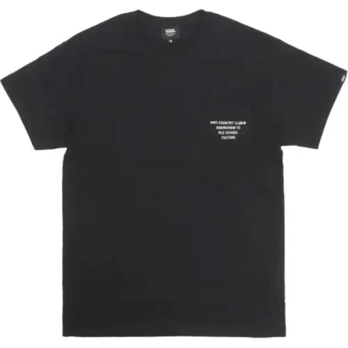 Vans T Shirts Unisex Black Crew Neck Moderate