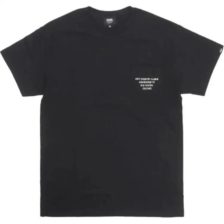Vans T Shirts Unisex Black Crew Neck Moderate