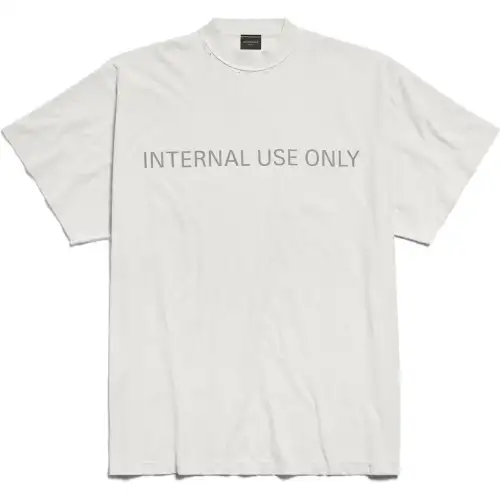 Balenciaga FW24 ‘Internal Use Only’ Inside-Out T-Shirt White