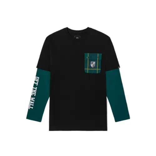 Vans TEE LS T Shirt Unisex Black Green