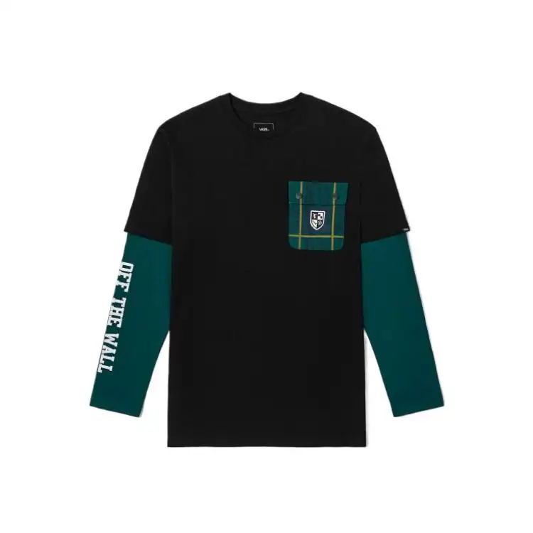 Vans TEE LS T Shirt Unisex Black Green