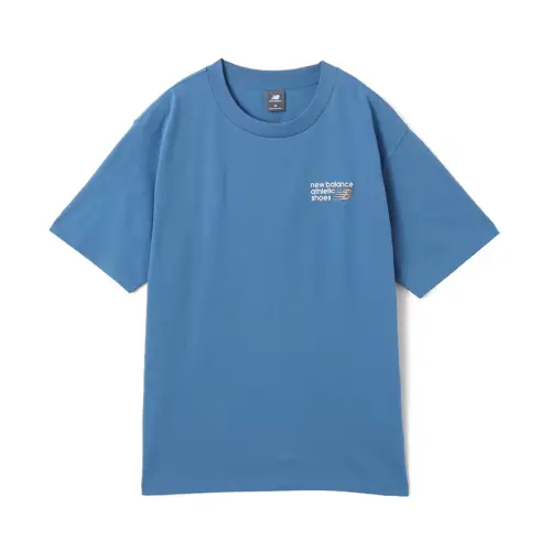New Balance NB Athletics SS25 Premium Logo Sweat T Shirt Men's Ocean Stone