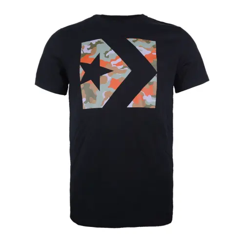Converse Star Chevron Camo Fill Bo T Shirt Men's Black
