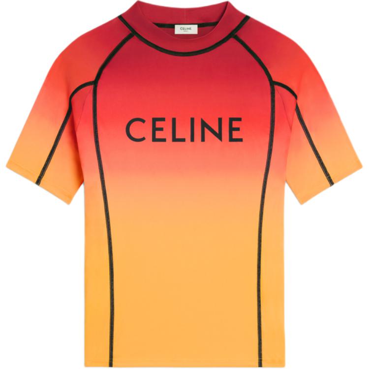 Мужская футболка CELINE CELINE LogoT (оранжевая)