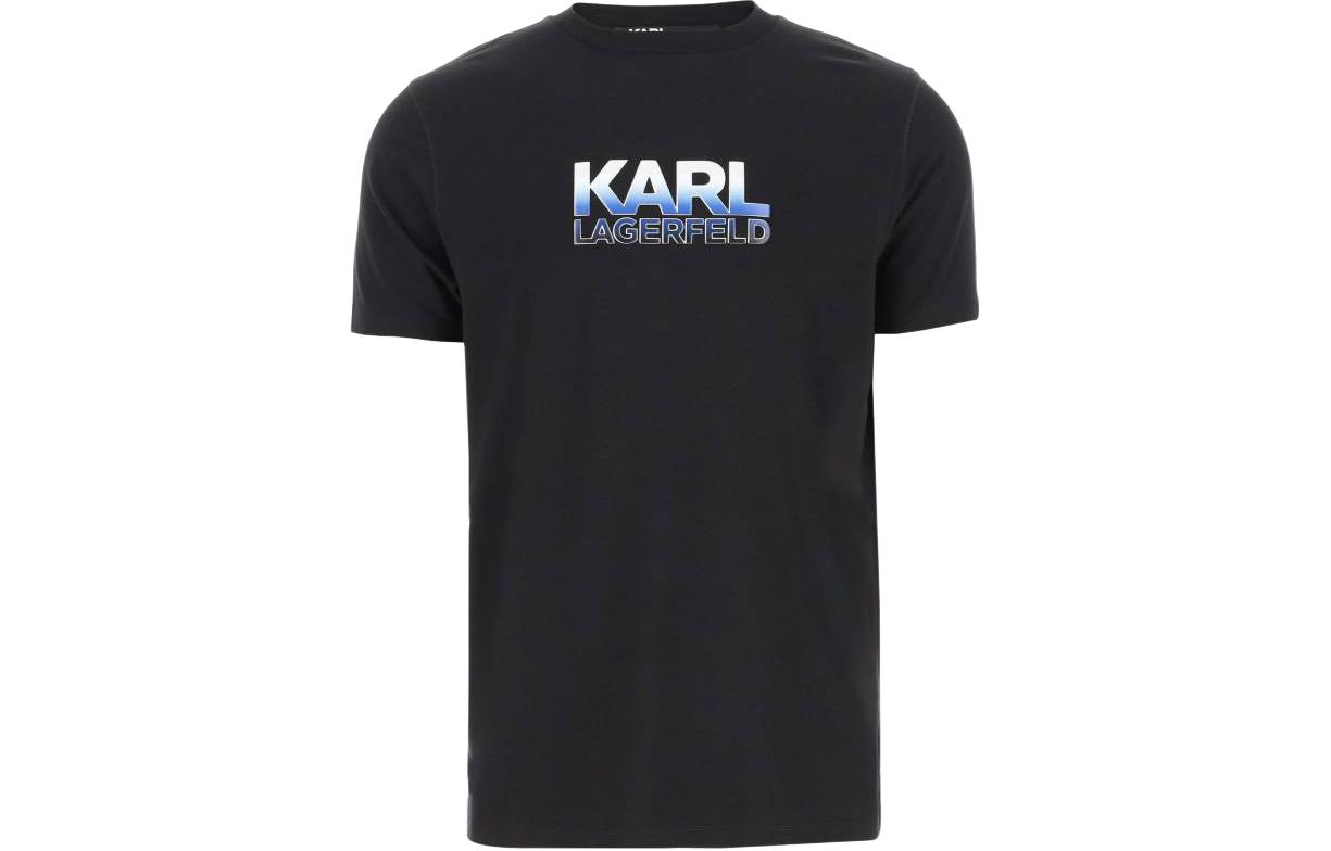 Karl Lagerfeld Logo Printed Crewneck T Shirt