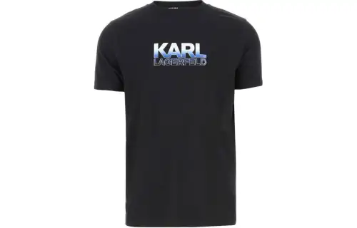 Karl Lagerfeld Logo Printed Crewneck T Shirt