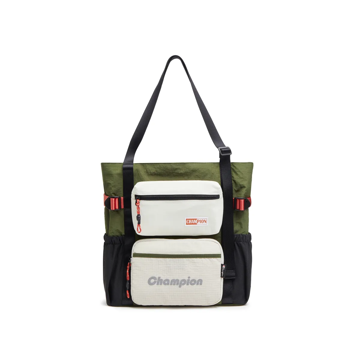 Champion Fabric Handbag Large Unisex Olive Green/Black/Milk White/Baroque Brown/Wheat Brown/Milk White