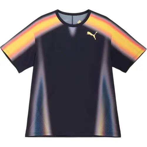PUMA HSB DAWN T Shirts Men's Black Crew Neck Moderate Straight Fit
