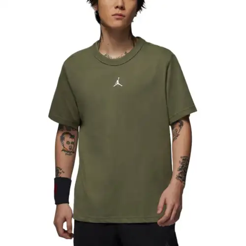 Jordan Sport Dri FIT T Shirt Men's Medium Olive/White