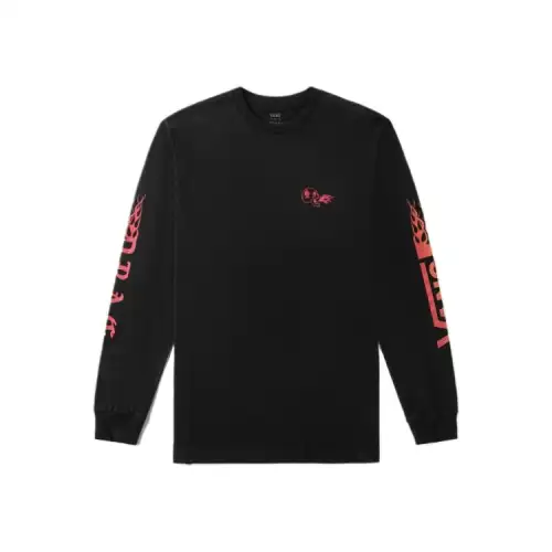 Vans T Shirts Men's Black Crew Neck Moderate