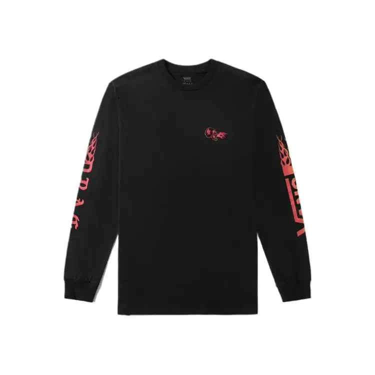 Vans T Shirts Men's Black Crew Neck Moderate