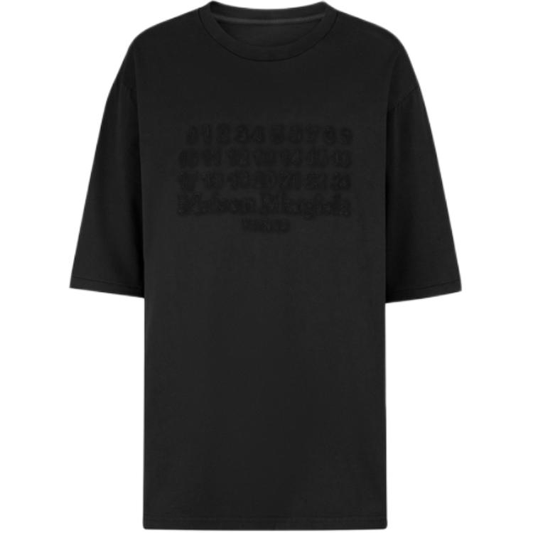 Maison Margiela Numbers embroidery Cotton T shirt