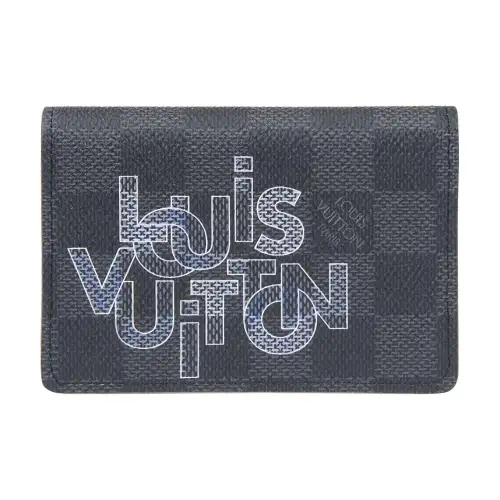 LOUIS VUITTON Pocket Organizer Damier Graphite Link Grey Lining