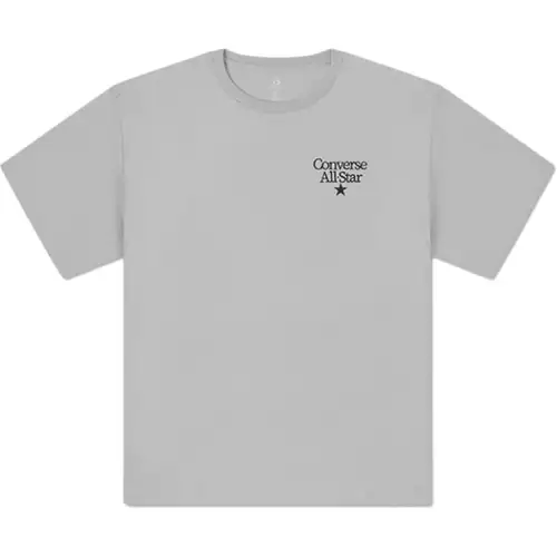 Converse T Shirts Men's Gray Crew Neck Moderate Straight Fit