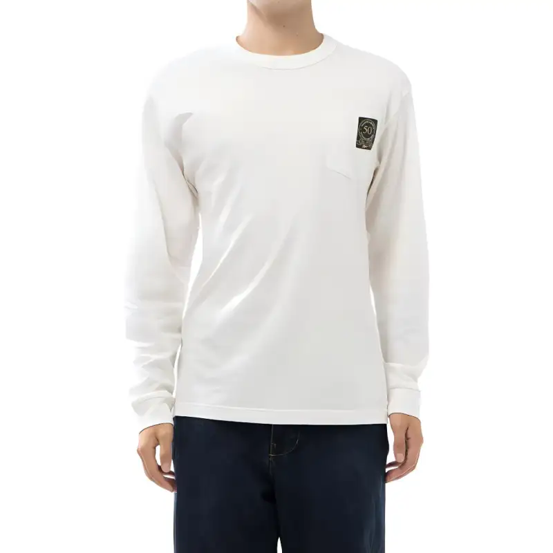 Reebok T Shirts Unisex White Crew Neck Straight Fit