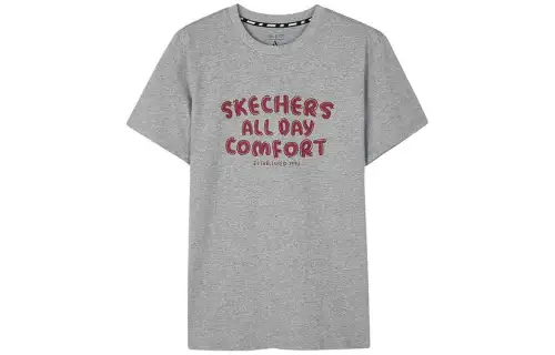 Skechers T Shirt Unisex Medium Heather Gray