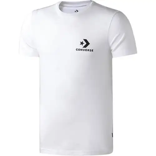 Converse T Shirts Men's White Crew Neck Moderate Straight Fit