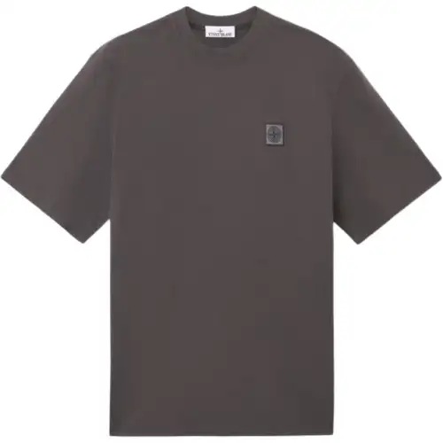 Stone Island crew-neck logo-patch T-shirt