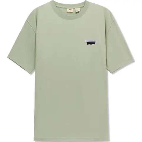Levi's T-Shirts Men's Green Crew Neck Moderate