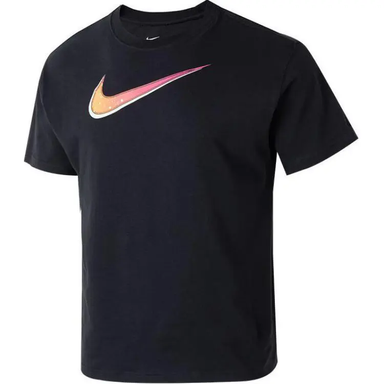 Nike T-Shirts Men's Black Crew Neck Moderate