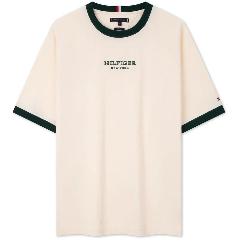 Tommy Hilfiger T Shirt Men's Ecru
