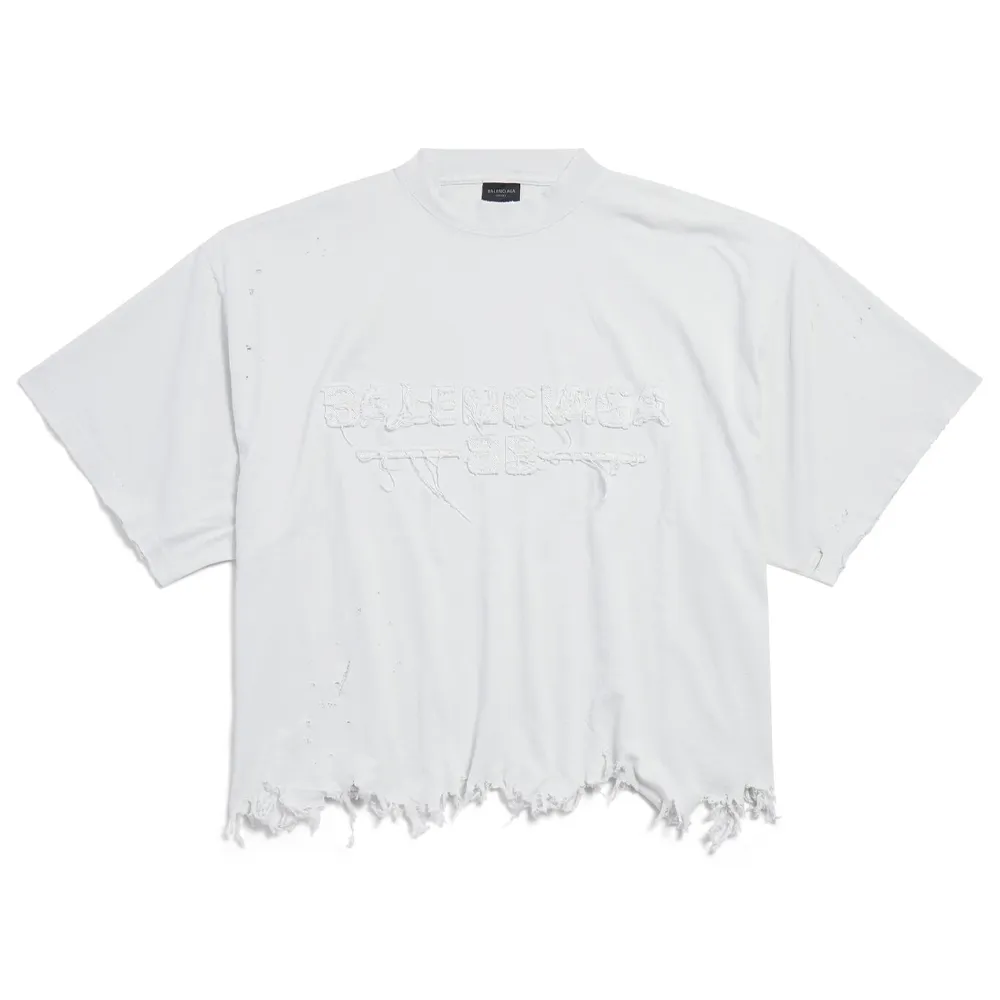 Balenciaga SS25 T Shirt Regular Fit Unisex White