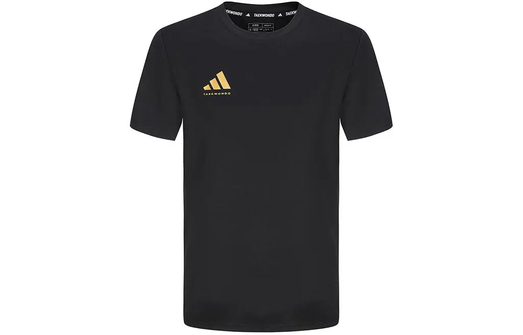Adidas T Shirt Unisex Black Gold