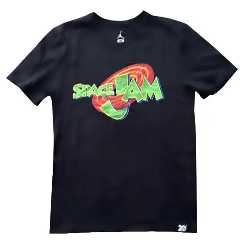 Jordan T Shirts Men's Black Crew Neck Moderate Straight Fit