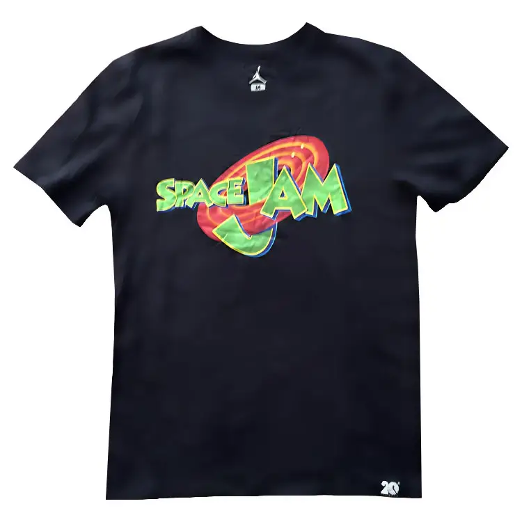 Jordan T Shirts Men's Black Crew Neck Moderate Straight Fit
