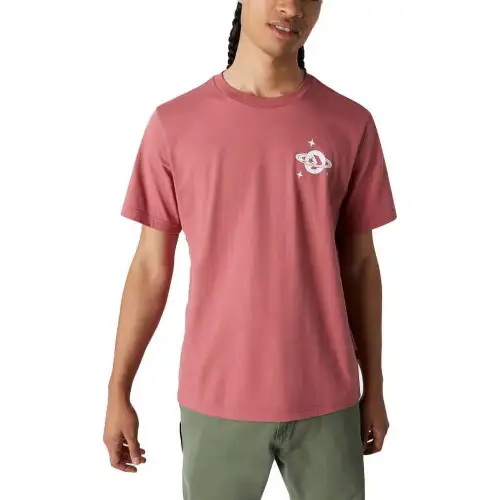 Converse Planet Hoop T Shirt Men's Light Red Wood Color