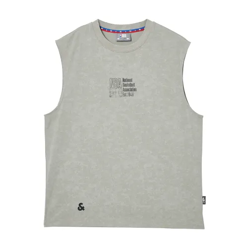 JACK JONES Jack Jones x NBA JACK & JONES NBA joint model summer retro old washed letter embroidery genderless sleeveless casual sports cotton vest same style for men and women