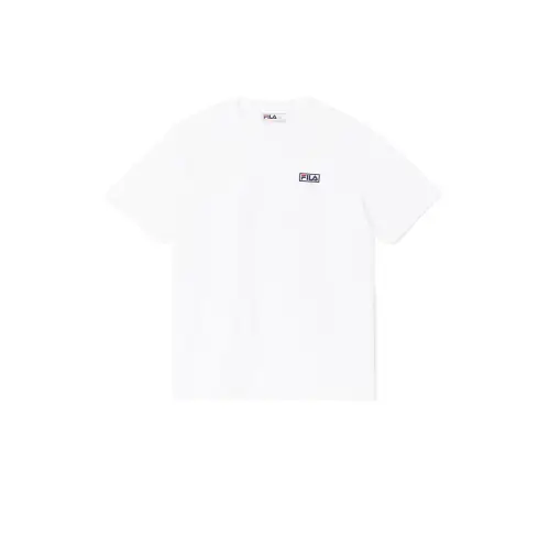 FILA T Shirts Men's White Crew Neck Moderate Straight Fit