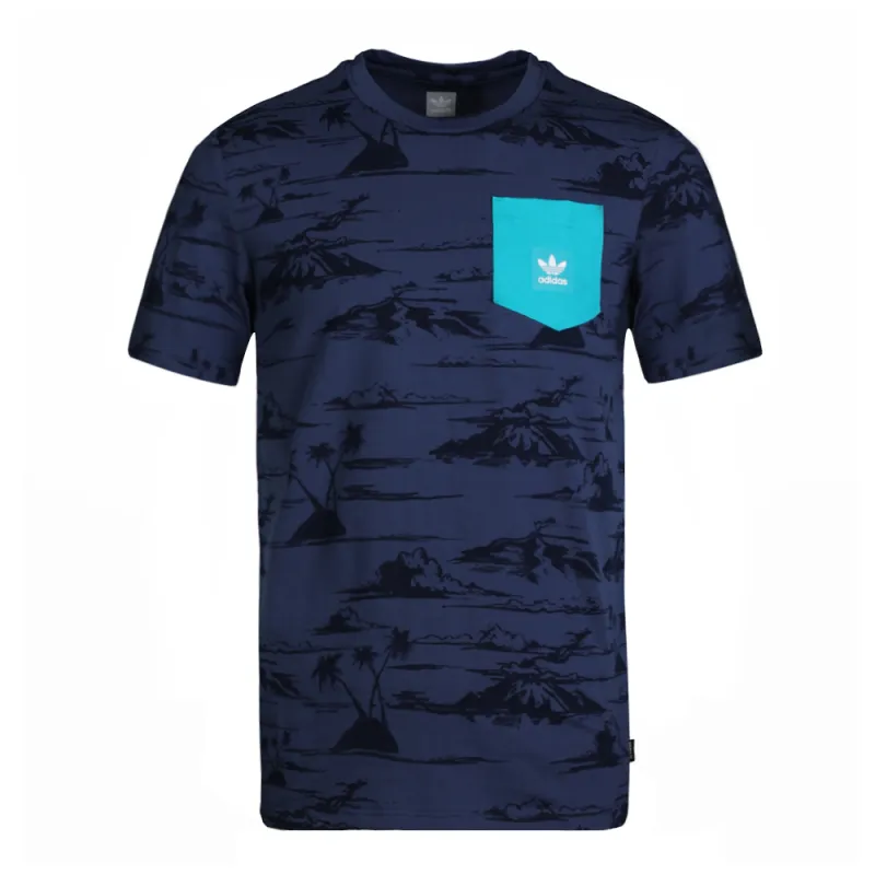 Adidas Originals Haven PKT T Shirt Men's Blue
