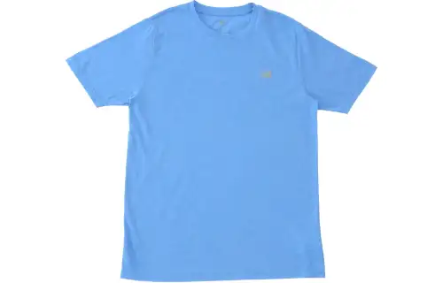 New Balance T Shirts Men's Blue Crew Neck Moderate Straight Fit