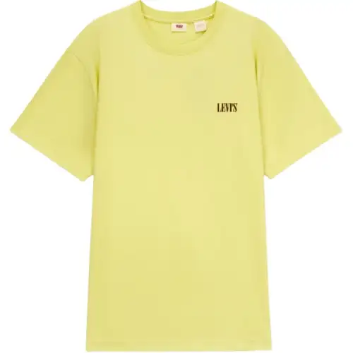 Levis T Shirts Men's Yellow Crew Neck Moderate Straight Fit