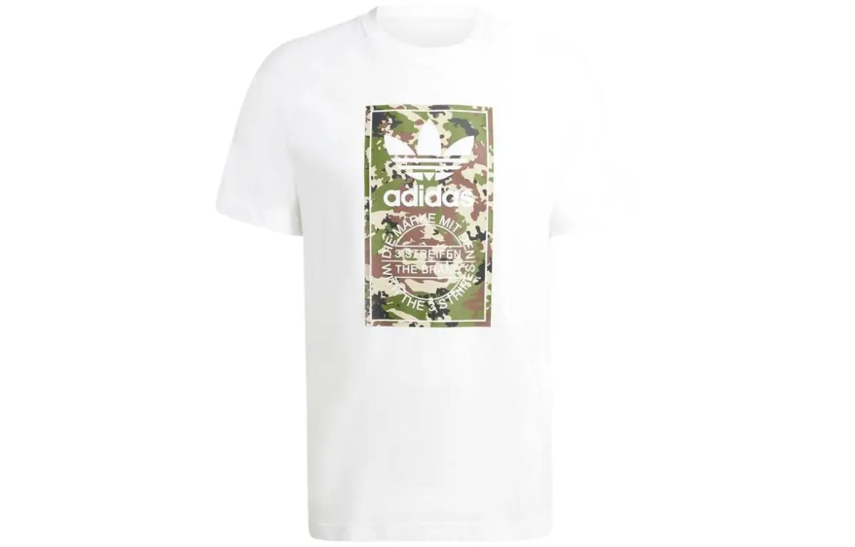 Adidas Originals Camo Tongue Tee T Shirt Men's White
