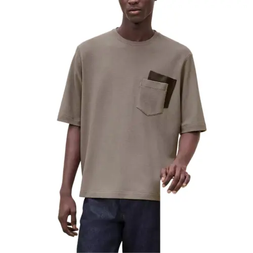 HERMES T-Shirt Men's Muddy Charcoal Gray
