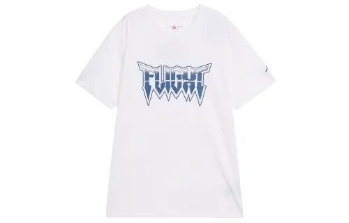 Jordan T Shirts Men's White Crew Neck Moderate Straight Fit
