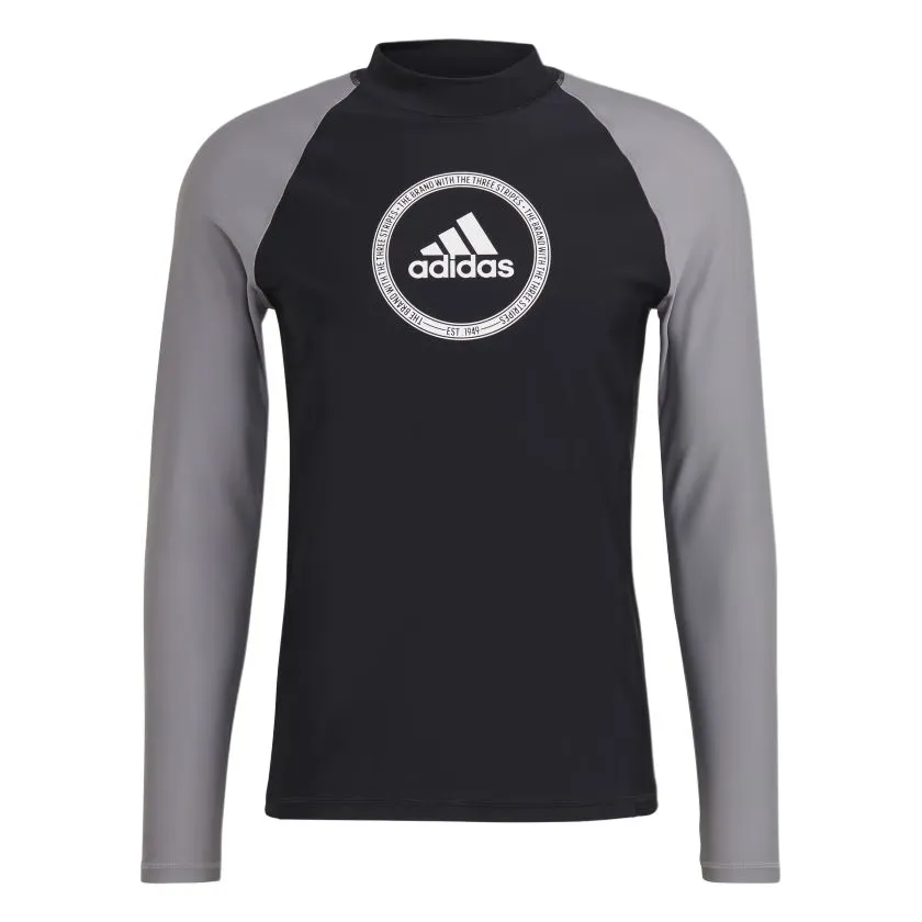 Adidas T-Shirts Men's Black Stand Collar Moderate