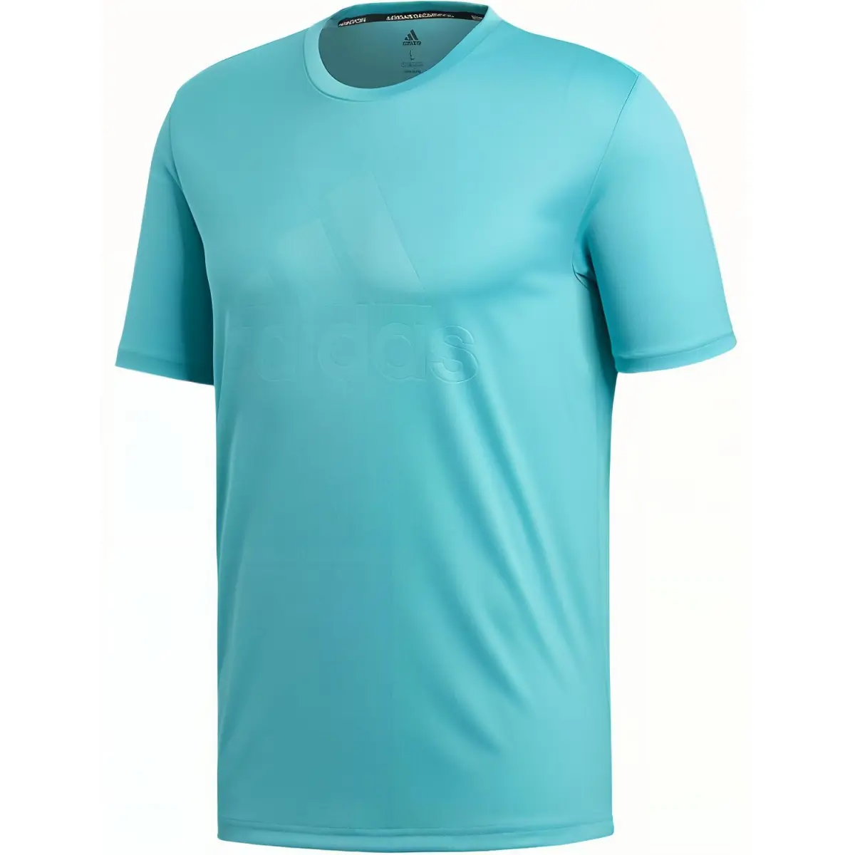 Adidas T-Shirts Men's Green Crew Neck Moderate Straight Fit