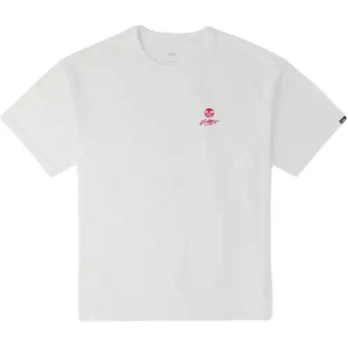 Vans Off WHE WALL T Shirts Unisex White Crew Neck Moderate Straight Fit