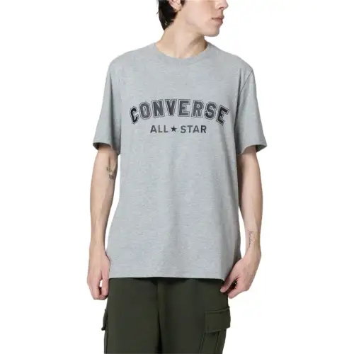 Converse T Shirts Unisex Gray Crew Neck