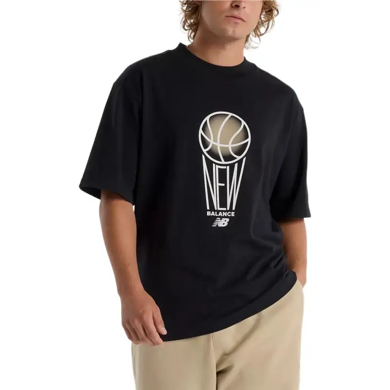 New Balance Hoops Graphic FW24 T Shirt Men's Black