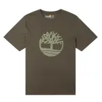 Timberland T Shirts Men's Green Crew Neck Moderate