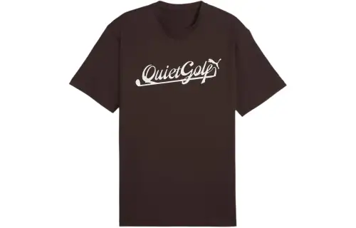 PUMA QGC Script T Shirt Men's Dark Chocolate